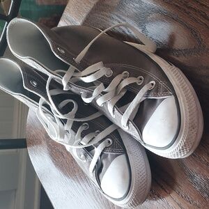 Grey high top converse women’s size 8